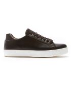 Sneakers en Cuir Marin marron foncé