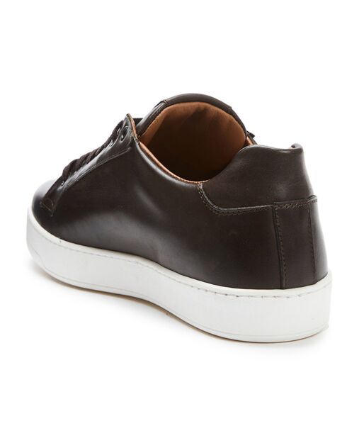 Sneakers en Cuir Marin marron foncé