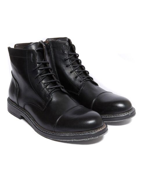 Boots en Cuir Seno noires