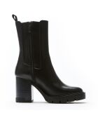 Bottines en Cuir Paola noires - Talon 9 cm