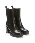 Bottines en Cuir Paola noires - Talon 9 cm