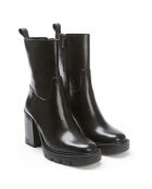 Bottines en Cuir Leana noires - Talon 9 cm