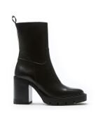 Bottines en Cuir Leana noires - Talon 9 cm