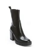 Bottines en Cuir Leana noires - Talon 9 cm