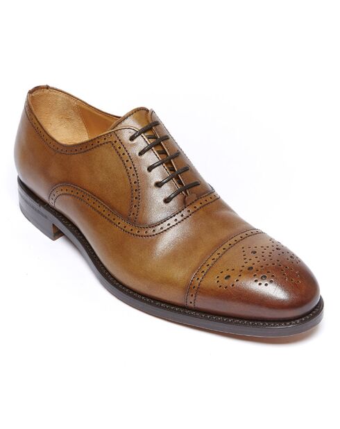 Richelieus en Cuir Leon camel