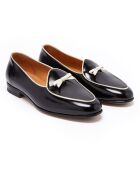 Mocassins en Cuir vernis Lison noir/blanc