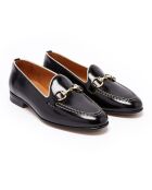 Mocassins en Cuir vernis Lison noirs