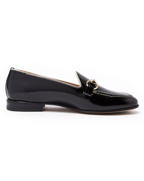 Mocassins en Cuir vernis Lison noirs