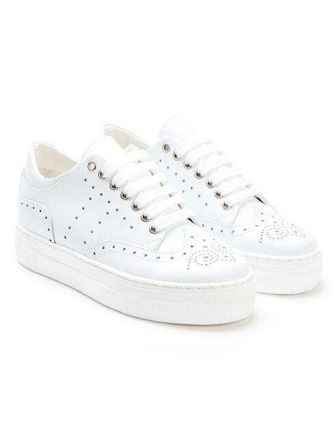 Sneakers en Cuir Luna blanches