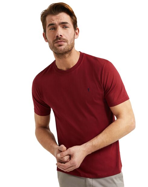 T-Shirt manches courtes Oscar rouge bordeaux