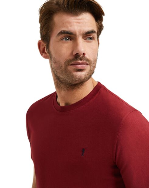 T-Shirt manches courtes Oscar rouge bordeaux