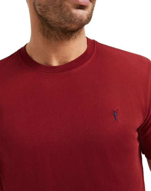 T-Shirt manches courtes Oscar rouge bordeaux