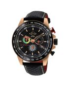 Montre Scuderia Homme Quartz en Cuir noire