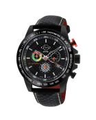 Montre Scuderia Homme Quartz en Cuir noire
