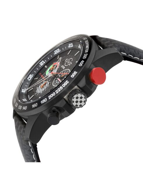 Montre Scuderia Homme Quartz en Cuir noire