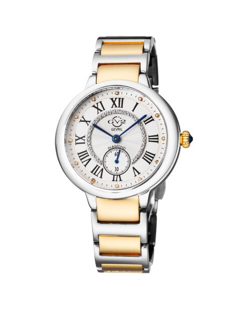 Montre Rome Femme Quartz en Acier argenté/doré