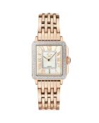 Reloj Padova de cuarzo de acero dorado rosa para mujer
