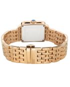 Reloj Padova de cuarzo de acero dorado rosa para mujer