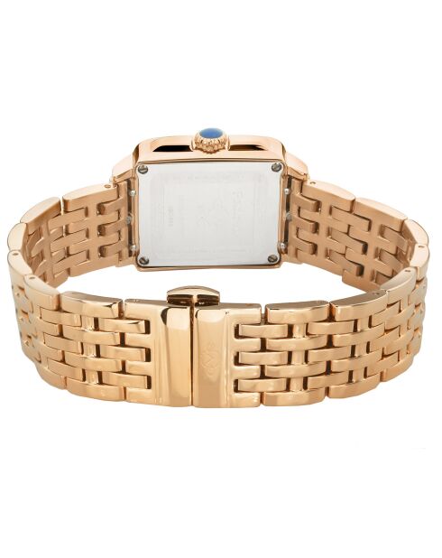 Reloj Padova de cuarzo de acero dorado rosa para mujer