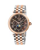 Reloj Florence de cuarzo de acero rosa/dorado y plateado para mujer