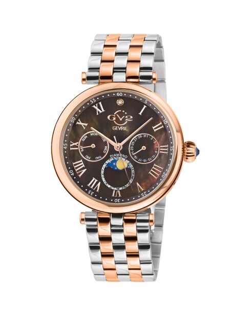 Orologio al quarzo Florence da donna in acciaio dorato rosa/argento