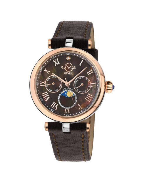 Montre Florence Femme Quartz en Cuir marron