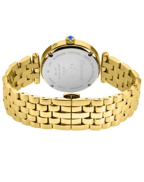 Montre Florence Femme Quartz en Acier dorée