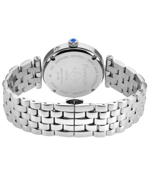 Montre Florence Femme Quartz en Acier argentée