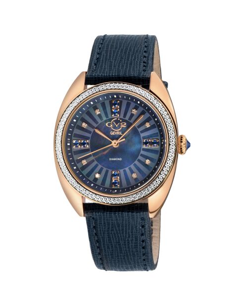 Montre Palermo Femme Quartz en Cuir bleue