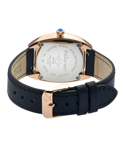 Montre Palermo Femme Quartz en Cuir bleue