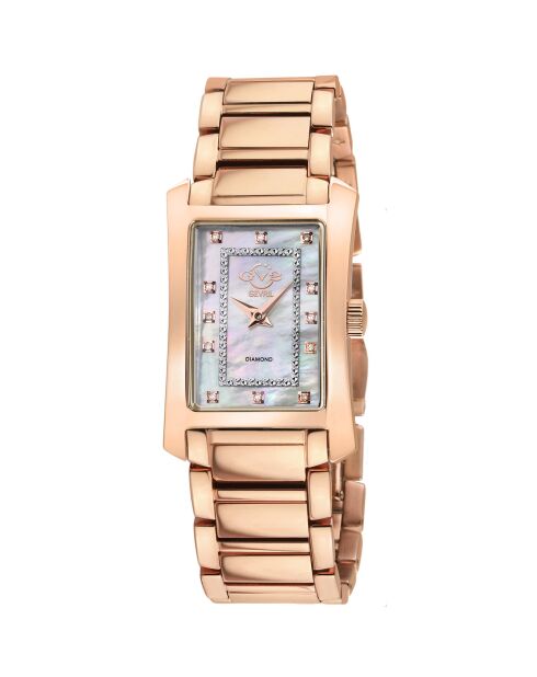 Montre Luino Femme Quartz en Acier rose doré