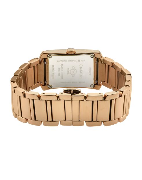 Montre Luino Femme Quartz en Acier rose doré