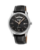 Montre Excelsior Homme Automatique en Cuir noire