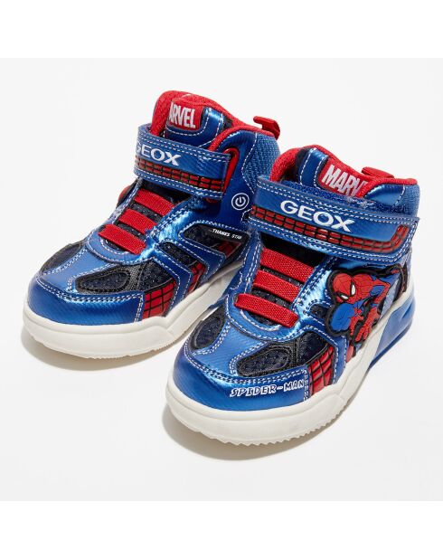 Baskets à lumières Grayjay Spider-Man Geox x Marvel bleu/rouge