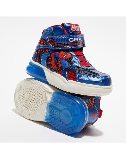 Baskets à lumières Grayjay Spider-Man Geox x Marvel bleu/rouge