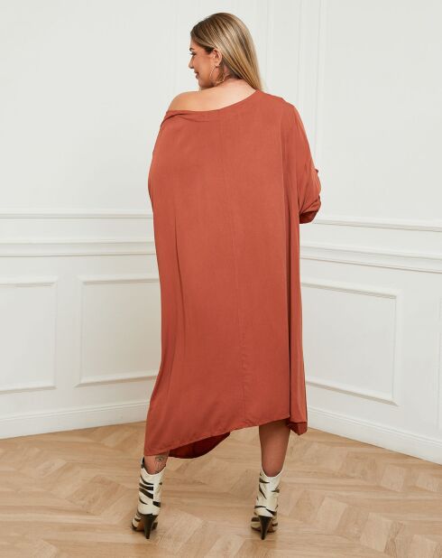 Robe Gandy rouge brique