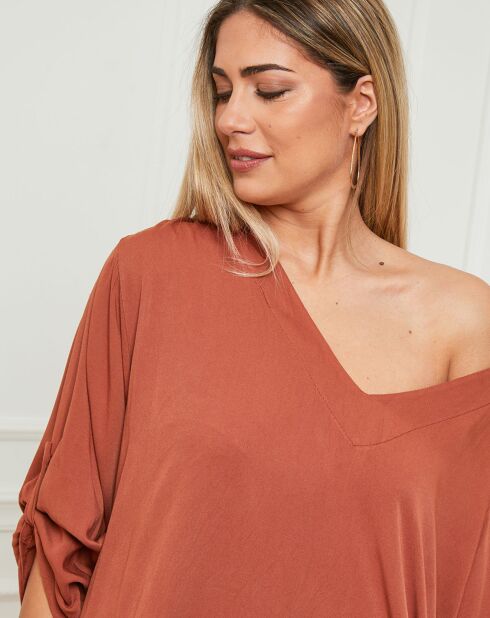 Robe Gandy rouge brique