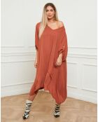 Robe Gandy rouge brique