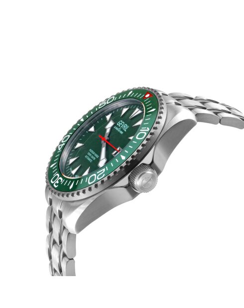 Hudson Yards automatisch zilverstalen horloge voor heren
