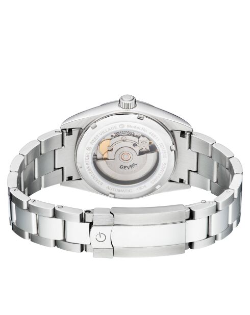 Montre West Village Homme Automatique en Acier argentée