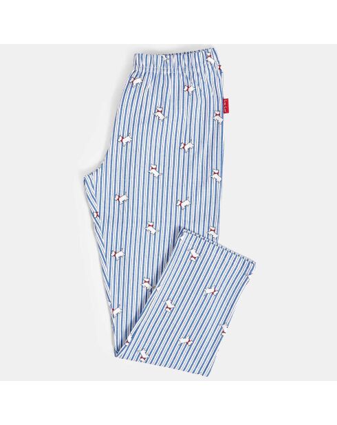 Pyjama Lou Lou Sommer-Langarmshirt und blaue Hose