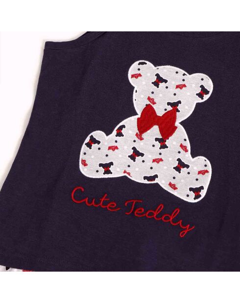 Pyjama Marineblaue T-Shirts und Shorts im Mädchenschnitt