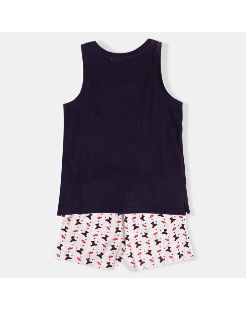 Pyjama Marineblaue T-Shirts und Shorts im Mädchenschnitt