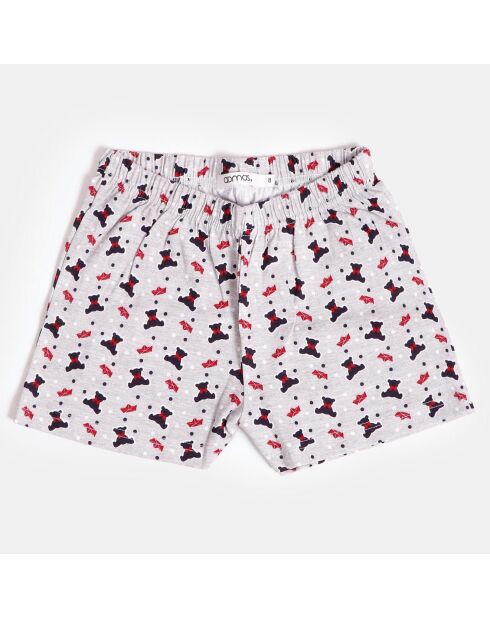 Pyjama Marineblaue T-Shirts und Shorts im Mädchenschnitt