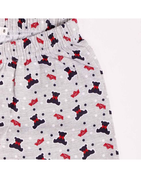 Pyjama Marineblaue T-Shirts und Shorts im Mädchenschnitt