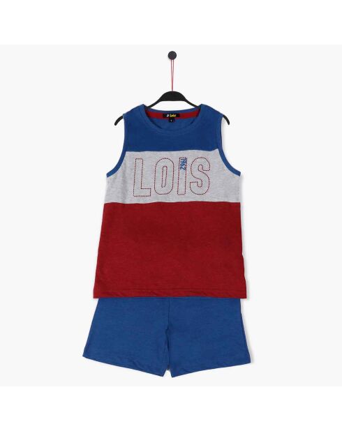 T-shirt e pantaloncini blu Pyjamas Lois