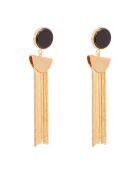 Boucles d'oreilles Cleos doré/noir