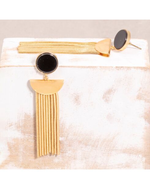 Ohrringe Cleos gold/schwarz