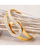 Manchette Carlie doré/blanc