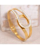 Manchette Carlie doré/blanc